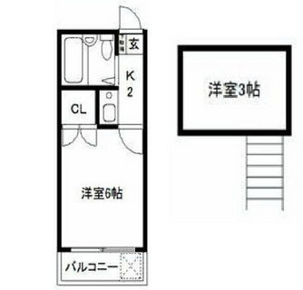 東京都目黒区鷹番２丁目 賃貸アパート 1K