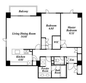 東京都港区南麻布１丁目 賃貸マンション 2LDK